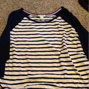 forever 21 striped 3/4